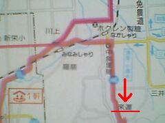 でも、詳しい場所がわからない。
目的地・女満別空港になっているカーナビを再設定するのは面倒、地図上の “来運” を目安に走らせます（無謀か？）。
