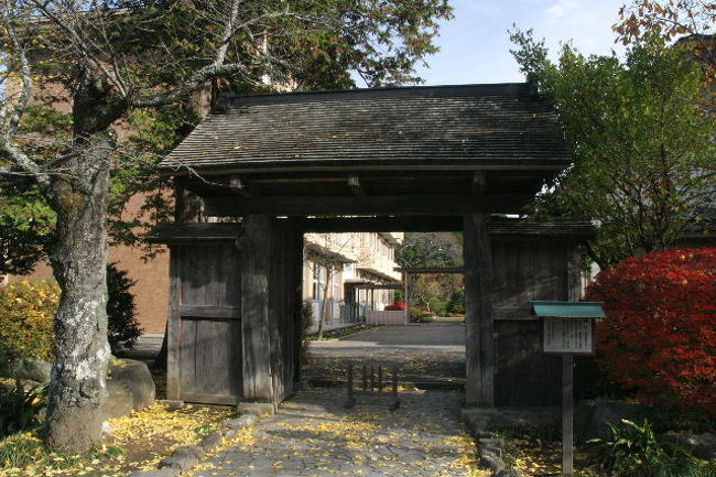 近くの黒羽小学校の侍門。小学校のHPには「【本校の前身は安政４年（1857）に設立された黒羽藩の藩校「作新館」です。作新館の名称は，勝海舟によるものです】とあります。この門は黒羽藩主大関家の武家屋敷の門を移築して保存されています。説明員の方がここに行けば見ることができると教えてくれました。