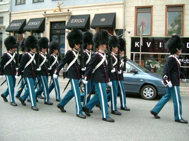 偶然、衛兵の移動に遭遇。