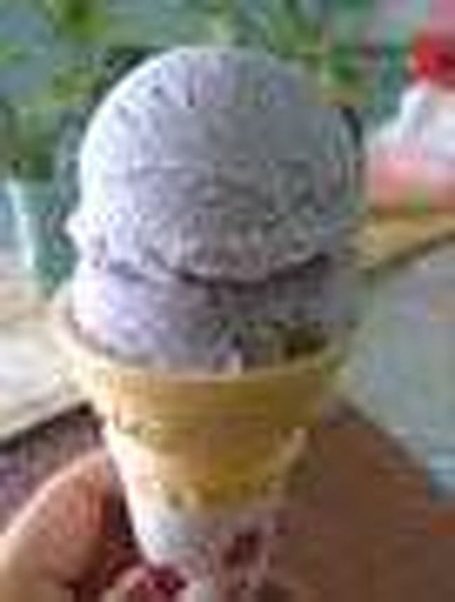 紅芋アイス。<br />EM（有用な微生物を使う）牛乳でつくったアイスだそうです、いろんな味がありました。おいしかった！<br />