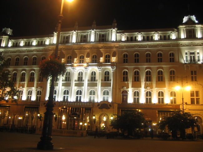 ヴェルシュマルティ広場のジェルボーハウス<br /><br />デアーク広場に戻る途中で撮りました。<br />広間と違って、ちょっとホラーなかんじです@<br /><br />関連の写真<br />http://4travel.jp/traveler/traveler-mami/pict/11465616/<br />http://4travel.jp/traveler/traveler-mami/pict/11465630/<br />昼間のジェルボーハウスはこんなに清楚なイメージなのに@<br /><br />関連の旅行記<br />「2006年ハンガリーとルーマニア旅行第２日目(1)ブダペスト：デアーク広場からヴェルシュマルティ広場」<br />http://4travel.jp/traveler/traveler-mami/album/10102975/