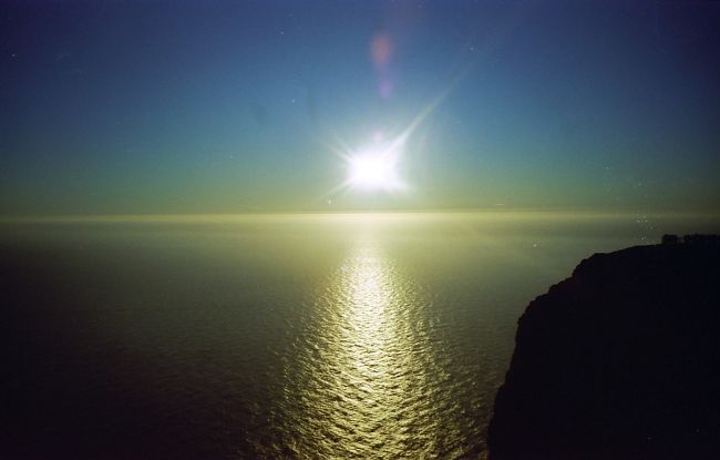 そしてこれがノールカップの朝日<br />午前0時15分ぐらいの太陽