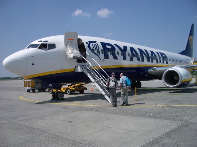  自分が乗ろうとしているライアンエア。