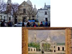 ユトリロが描いたサン・ピエール教会 Eglise Saint-Pierre ,vers 1914 と、
現在のサン・ピエール教会。

(OR)

ここは、ユトリロが描いた時と、だいたい同じ の構図で撮れる♪