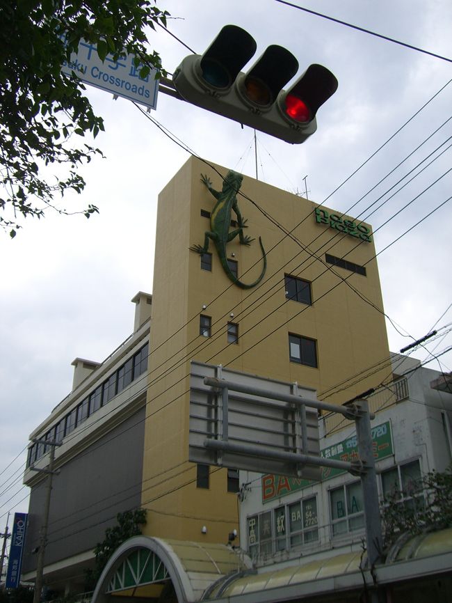 食後観光に出発。<br />雨はまだ降っていないけどかなりの強風‥。<br /><br />途中で見つけた壁のオオトカゲ？