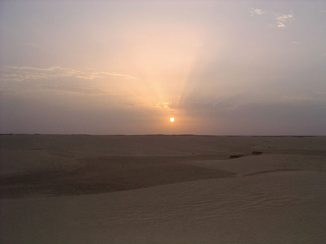 今日もなかなか盛りだくさんの一日でした。<br />締めは、サハラの夕陽です。<br />