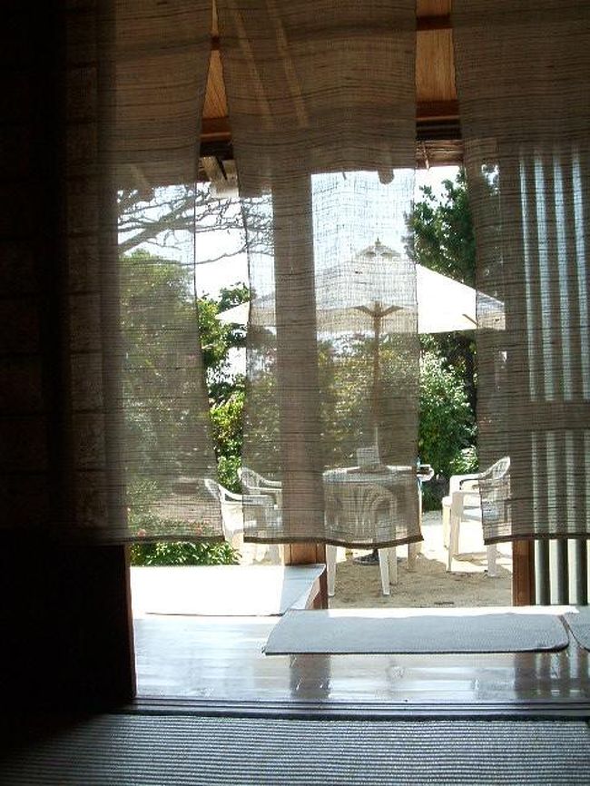 アタシの泊まる部屋から見た、泉屋のお庭はこんな感じ(^-^)和ーな感じで素敵でしょ？？