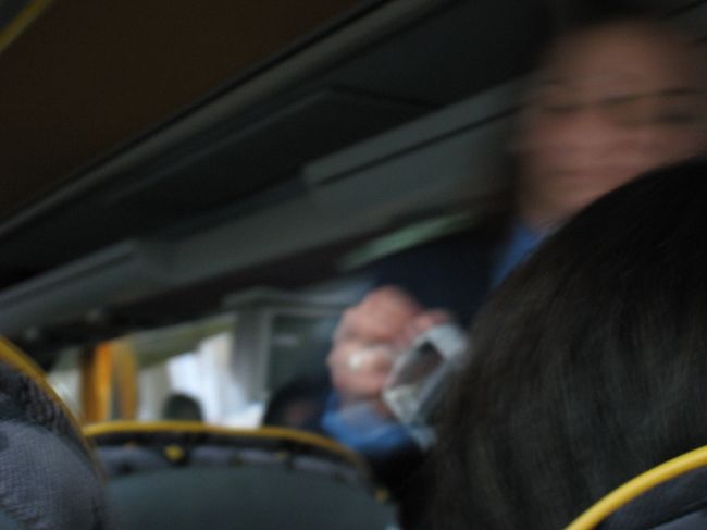 翌朝、ハンガリーの首都ブダペストへ向けてバスは進む。ハンガリー側の国境で乗り込んできた係の女性に入国スタンプをもらう。撮ったら怒られそうで慌てて手がぶれる。共産圏時代は、銃をもって強烈だったらしい。（宮本輝「ドナウの旅人」より）