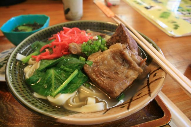 ソーキそば。<br />結局滞在３日間で３食いただきました。