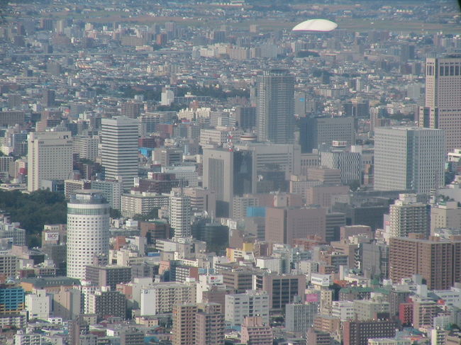 藻岩山頂上から、札幌駅方面です。