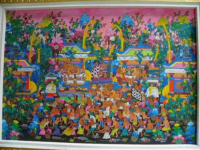 バリ島のアート☆手描き細密絵画 （インドネシア バリ島 作家