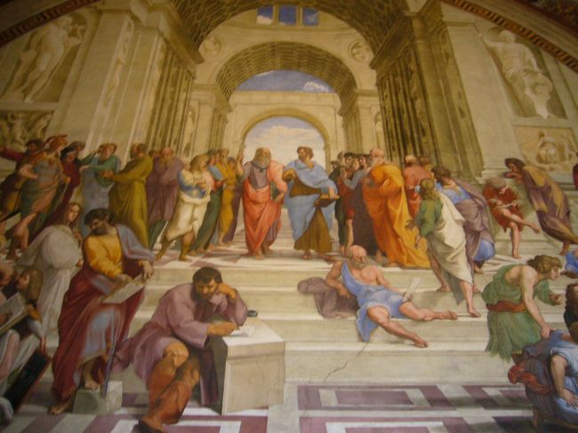 これはラファエロが書いた<br />『アテネの学童』<br />