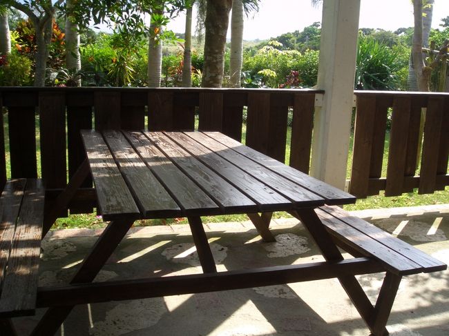 せっかくなので外でごはん。<br />静かー･･･<br />