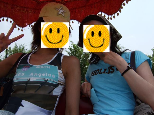 象の上で、チーズ☆