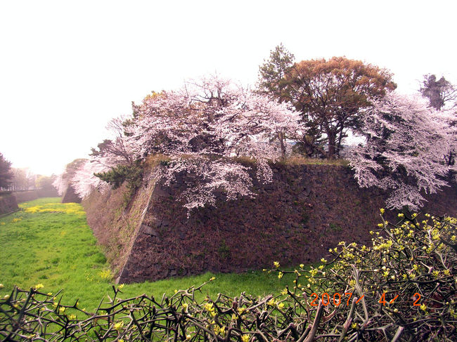 東の御門に向かう通路より、お堀端。