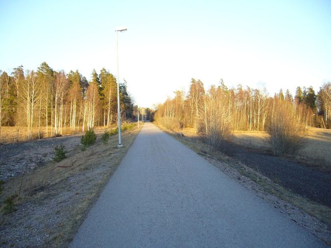 ストックホルムから電車を乗り継いで約１時間半、トボの村に着きました。駅からまっすぐ一本道、な〜んにもありません！いい散歩になります。夜は降ってくるような星空を楽しめました。