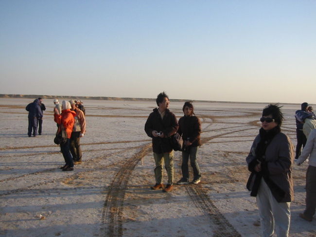 白く見えるのは塩・・・