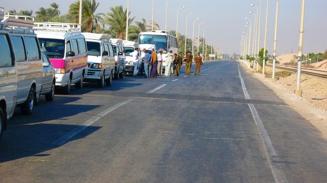 この日のコンボイはそれほど大きくなくて、２０台以下でした。