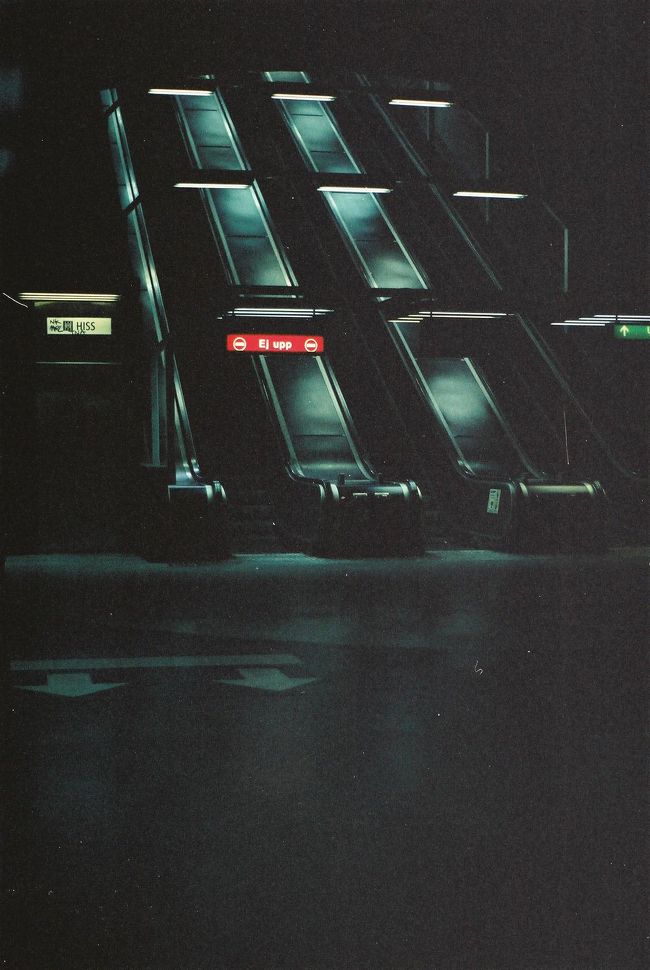 写りは悪いがアーティスチックなエスカレーター