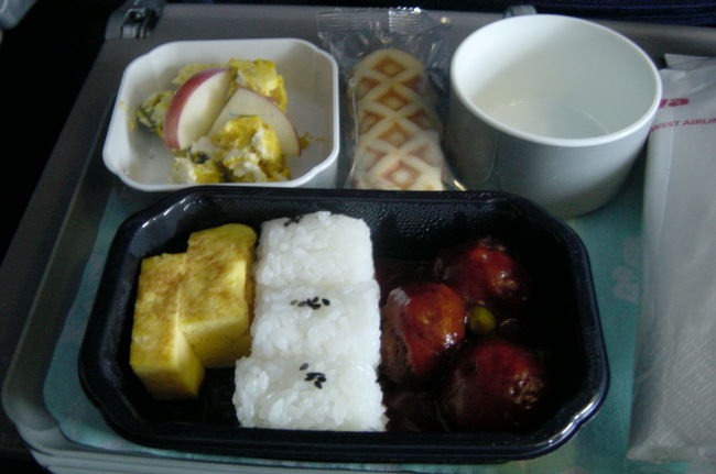 機内食　は　普通でした