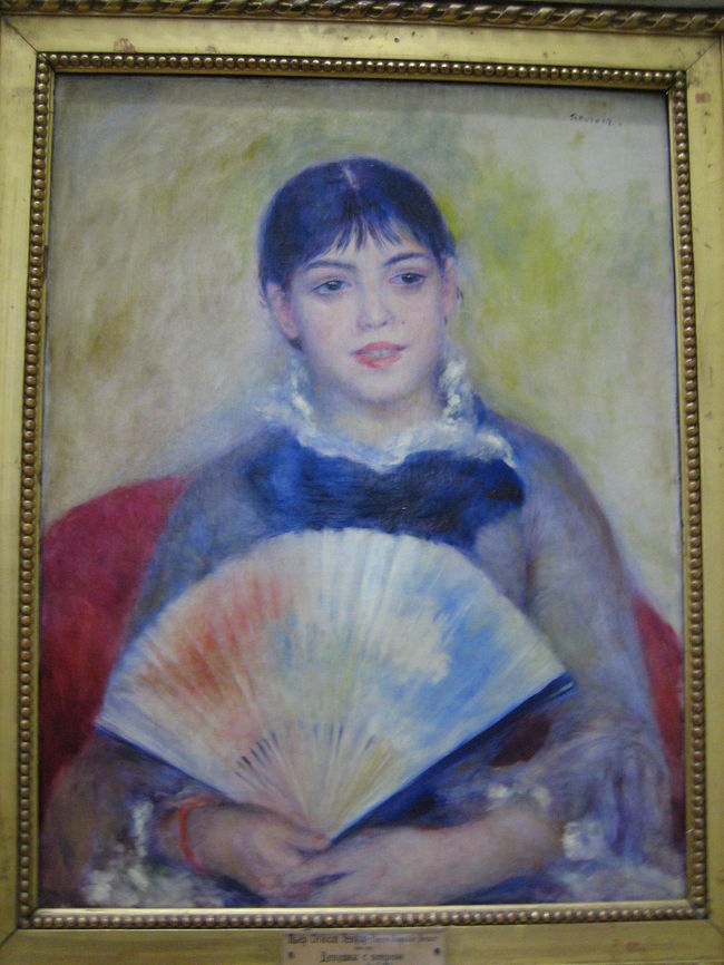 ルノワール：「扇を持つ娘」