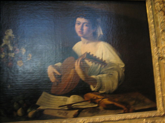 カラヴァッジョ：「リュートを弾く若者」