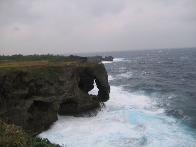 残波岬から万座毛へ。やはり象の鼻に見える？