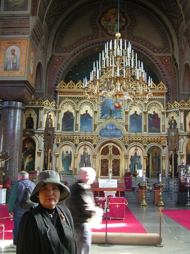 ウスペンスキ寺院内にあるイコン。<br />キリスト、乙女マリア、殉教者を表す。