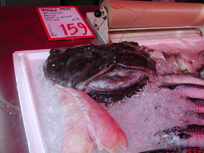 市場マーケットの「あんこう」<br />あんこうは買わなかったけど、<br />スモークサーモンがおいしくて、おみやげにいっぱい買いました。