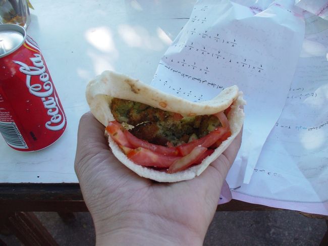 ”ターメイヤ”とは”そら豆”で作ったコロッケの事。それを潰してアエーシにサラダと一緒に挟んだのが”ターメイヤサンド”です。<br />この単純なサンドイッチが安い上にかなりウマイ！もっと早くから食べてれば良かったと少し後悔。