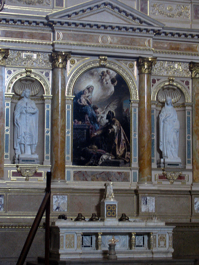 「ハンガリーの王冠を誰に引き継げばいいのでしょうか？」<br />王子イムレを失った国王イシュトヴァーンが聖母マリアに問いかけています。