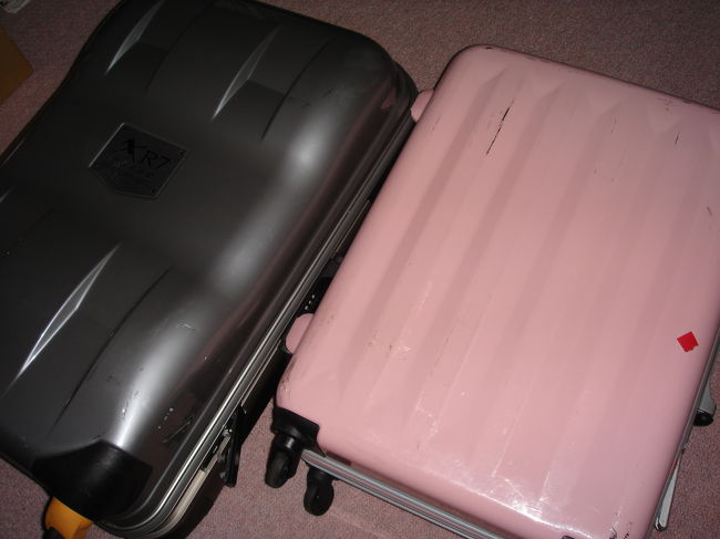 夏の旅行にも使ったトランクケース。2年前にフィンランドに来た時は、買ったばかりトランクが行方不明になりましたが、今回は大丈夫かな？
