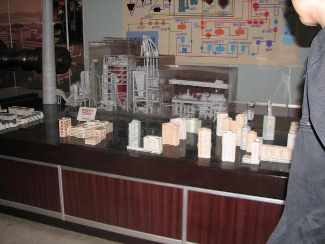○4日目<br />三大革命展示館の「重工業館」の展示物をお楽しみください。<br /><br />火力発電所の模型