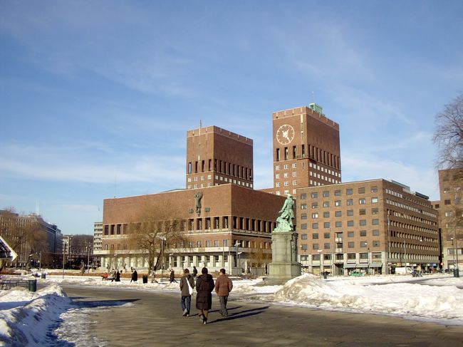 ノーベル平和賞授与式が行われるオスロ市庁舎です。