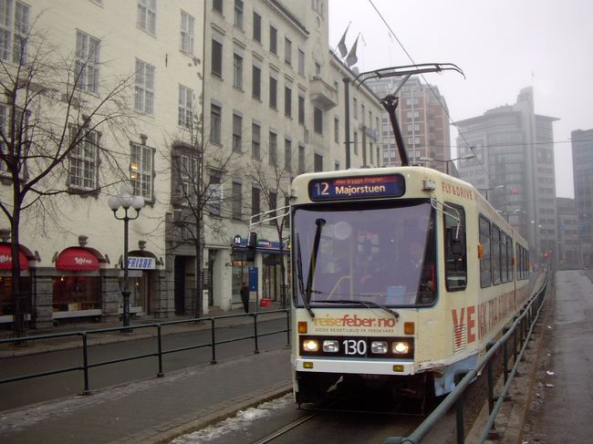 オスロのトラムです。ユースと市街地との行き来に何度も使いました。