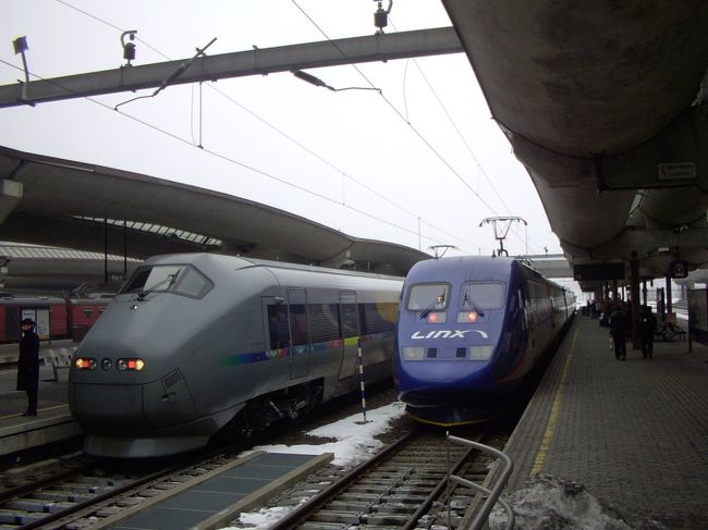 オスロ中央駅から国際特急Ｌｉｎｘでスウェーデンの首都ストックホルムへ向かいました。