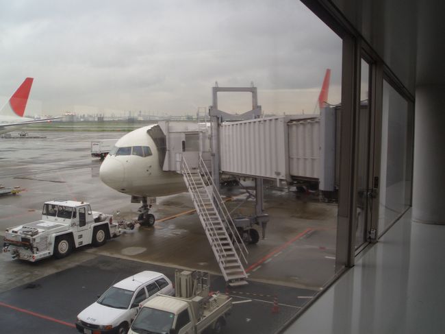 羽田から神戸空港へ<br />東京は雨