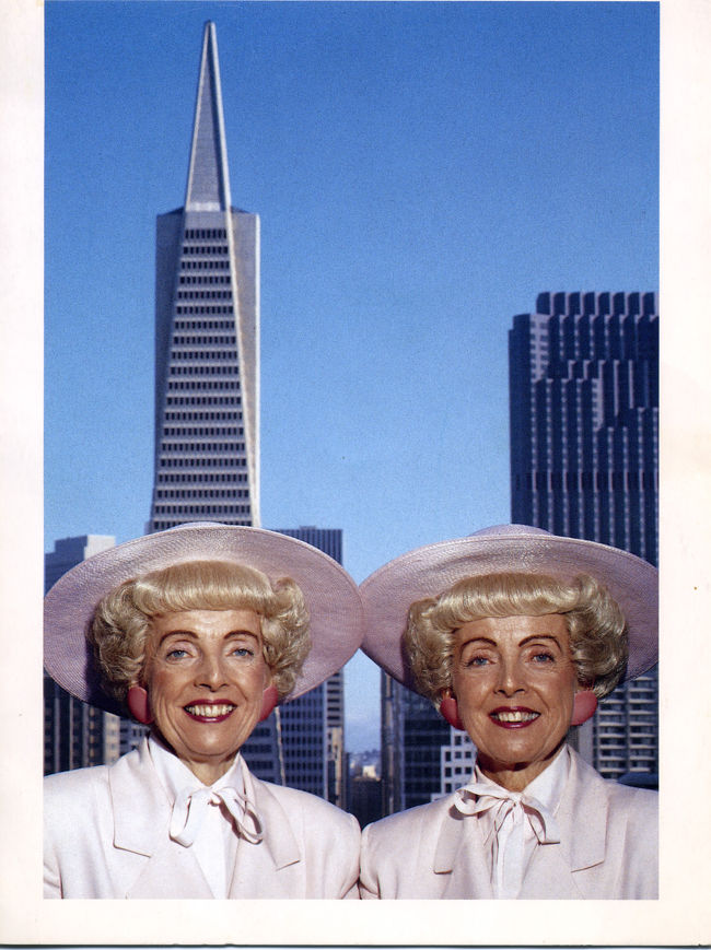 ③サンフランシスコへ７泊８日の旅行<br /><br />これは、絵葉書からのスキャンなんですがこの２人は日本で言うところ<br /><br />「金さん銀さん？」<br /><br />ＳＦでは有名人のビビアン＆マリアン姉妹！