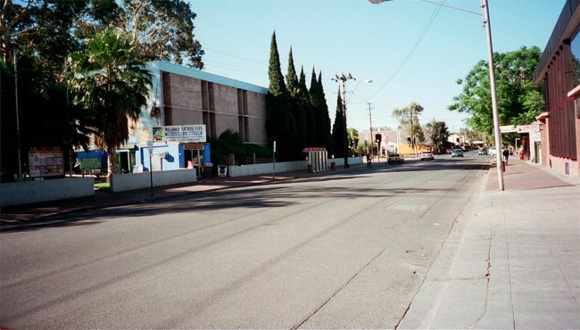 アリススプリングスの宿はメランカバックパッカーズである。<br />ダブル1泊42A$。<br /><br />なんとなく、ダーウィンといい、ここといい、<br />オーストラリアのバックパッカー用の宿の居心地が悪い。<br />なんとなく冒険！とか青春！が臭ってくるからかしらん。<br /><br />道もだだっぴろい。<br />「ドーレミ」の音階で鳴く鳥がいる。