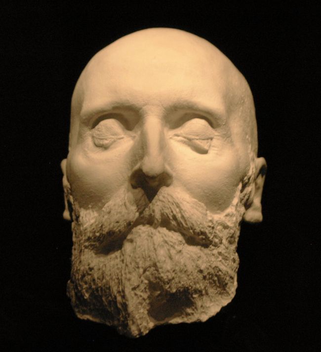 ノーベル博物館にあったノーベルのデス・マスク。