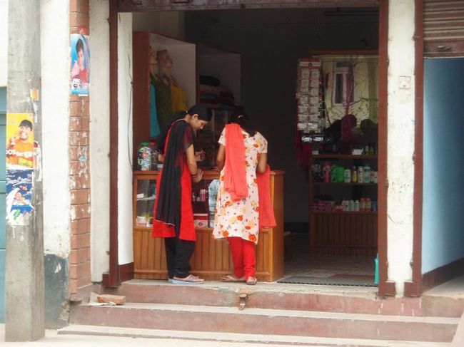 鮮やかなサリーを纏った女性。インド系の女性は美しい人が多いです。