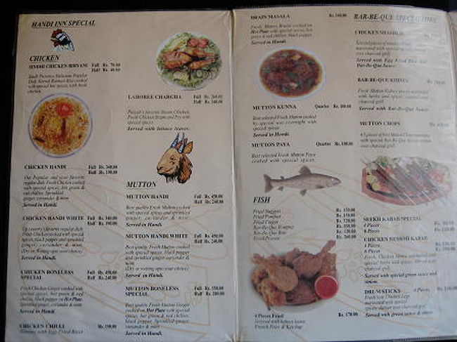 <br />挿絵入りのメニューがユーモラス。