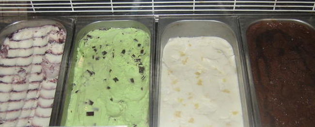 <br />イタリア系のアイスクリームもおいしい！