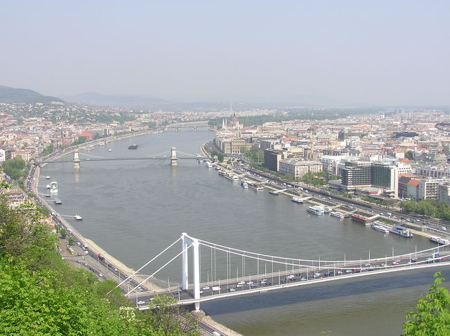 ゲッレールトの丘から見た風景。