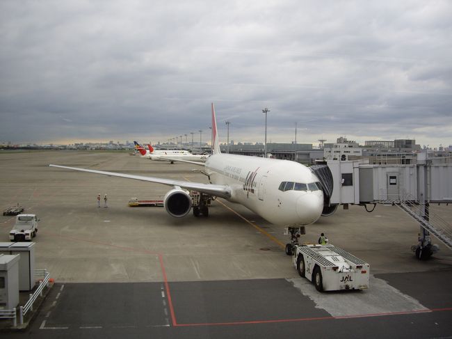 小松空港へ<br /><br />当日のお昼に今回の旅行を決めて、13時に自宅出発、13時45分に羽田到着。株主優待券なので窓口でチケットに交換しなければなりませんでしたが、無事に14時40分発JAL1279便に乗れました。