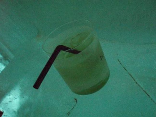 私はarctic Appleを注文。<br /><br />ちなみに室内の壁、棚、机などほとんどが氷。<br />フィンランド北部のイナリ湖から切り出した氷<br />だそうです。<br /><br />グラスは普通でしたが。