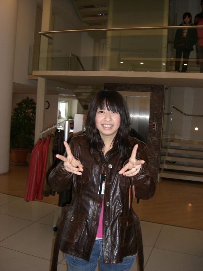 高級な革製品を着て撮りました♪♪