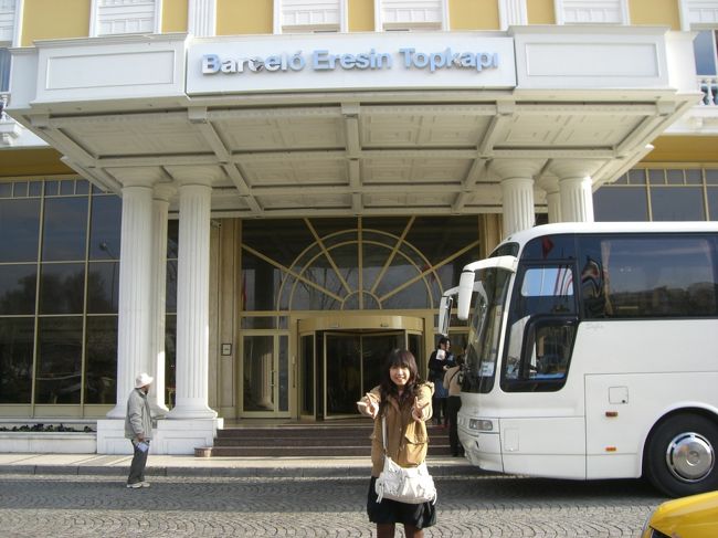 ホテルの前で☆