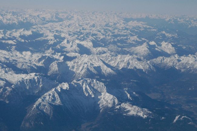眼下のオーストリア・アルプス。