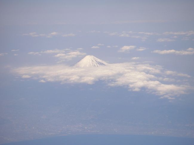 帰りの飛行機から見えた富士山。<br />飛行機から富士山が見えたのが初めてだったので感動！！